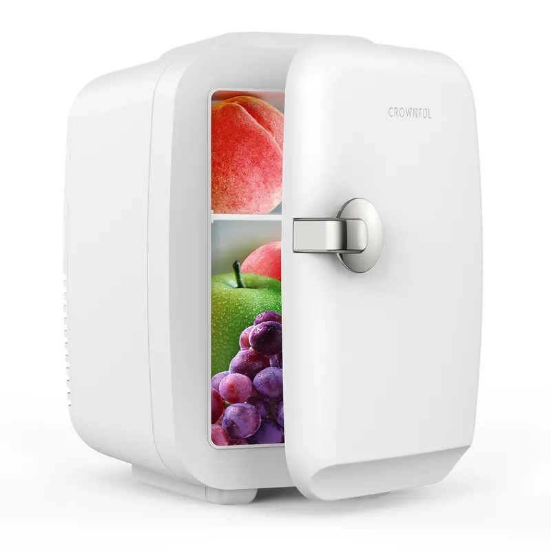 Crownful 4-Liter Portable Mini Fridge – Compact 6-Can Cooler For Dorms, Offices, And Cars 1