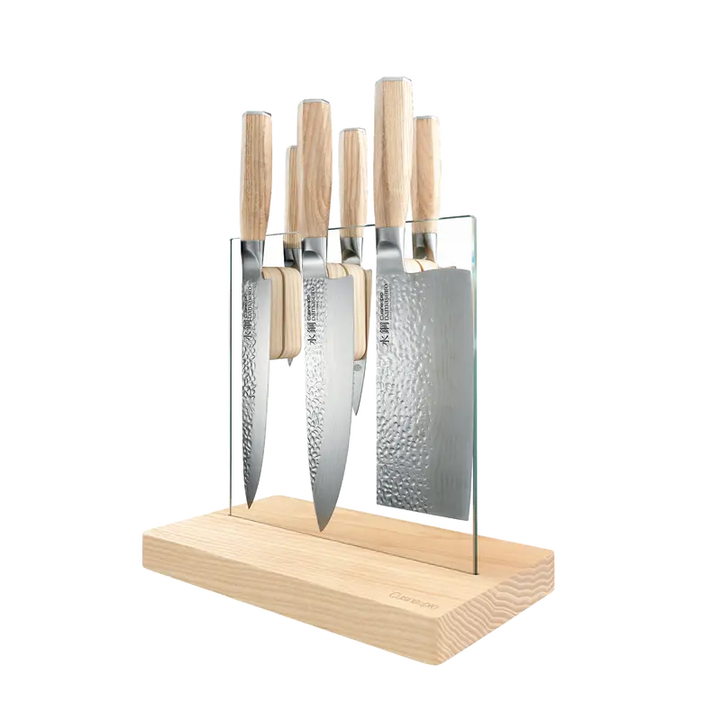 Cuisine::Pro® Damashiro® Emperor Hikari Ash 7-Piece Knife Block 1