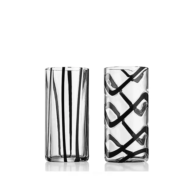 Cyrcus Highball Glass Set In Black (2 Pcs) 1