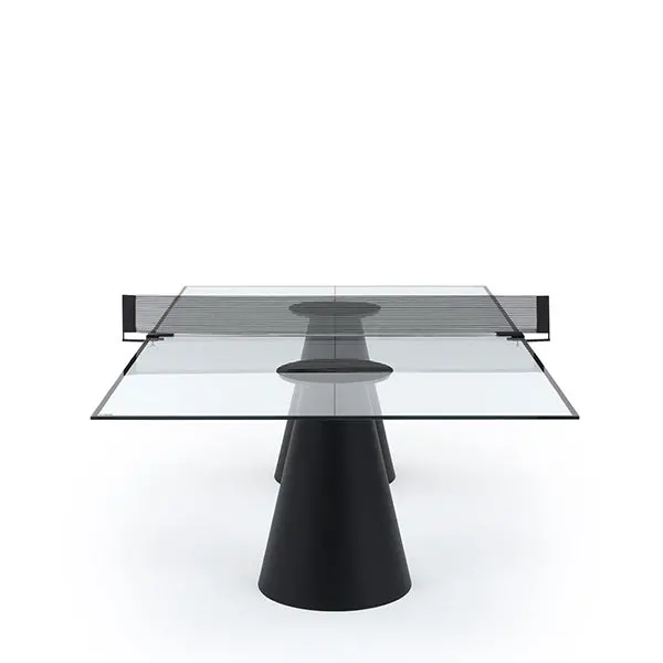 Dada Glass Tennis Table – Contemporary Indoor/Outdoor Game Table 1