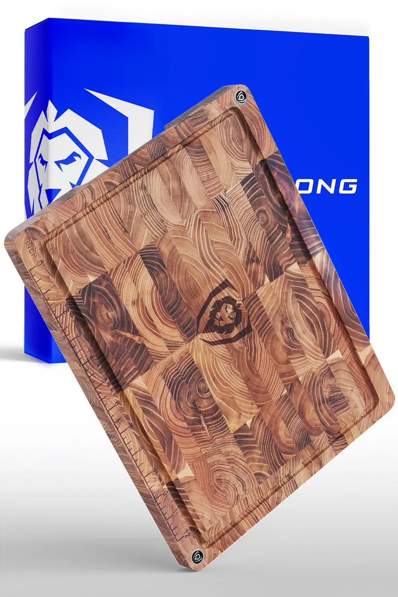 Dalstrong Medium Teak Wood Cutting Board | Naturally Antimicrobial & Knife-Friendly Surface 1