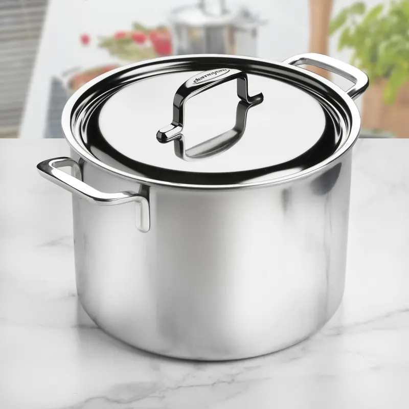 Demeyere 5-Plus Stock Pot – 8.5-Quart Stainless Steel Multi-Use Cooking Vessel 1