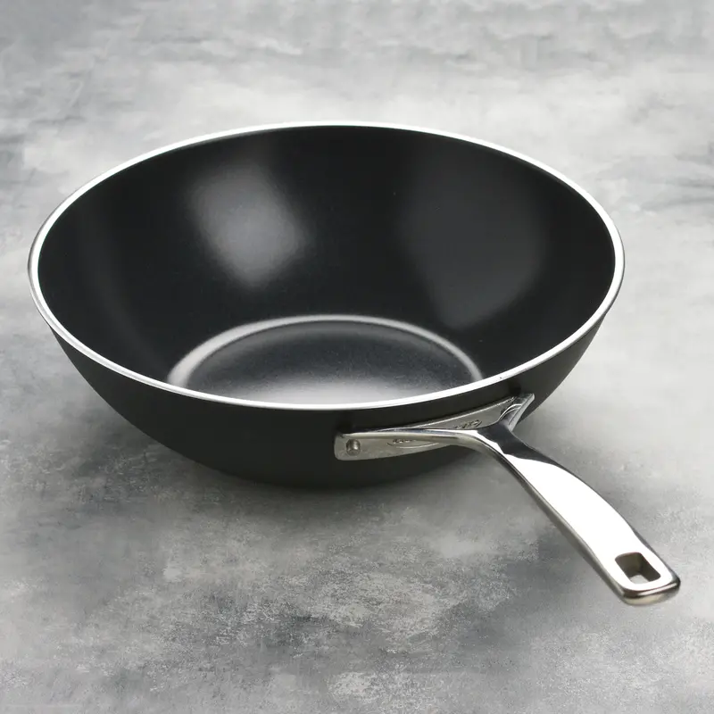 Demeyere Alupro 12" Ceramic-Coated Flat-Bottom Wok 1