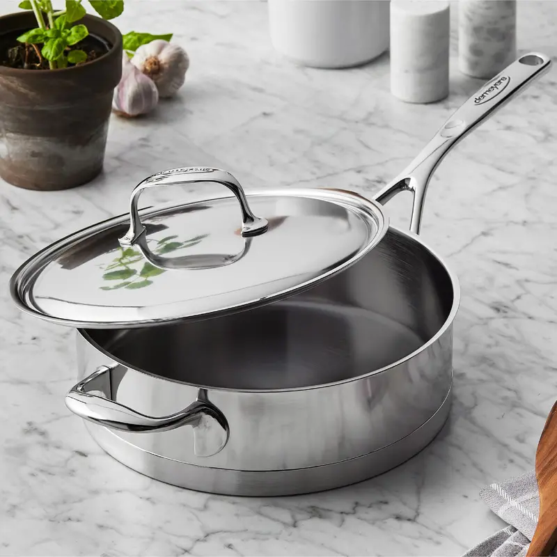 Demeyere Atlantis Saute Pan – 3-Quart Stainless Steel Versatile Skillet 1