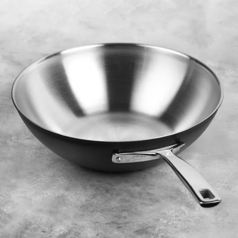 Demeyere Black 3.2-Quart Flat-Bottom Wok 1
