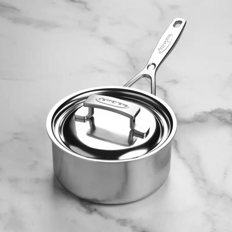 Demeyere Industry5 1.5-Quart Saucepan – Stainless Steel, Triply Clad, Lid Included 1