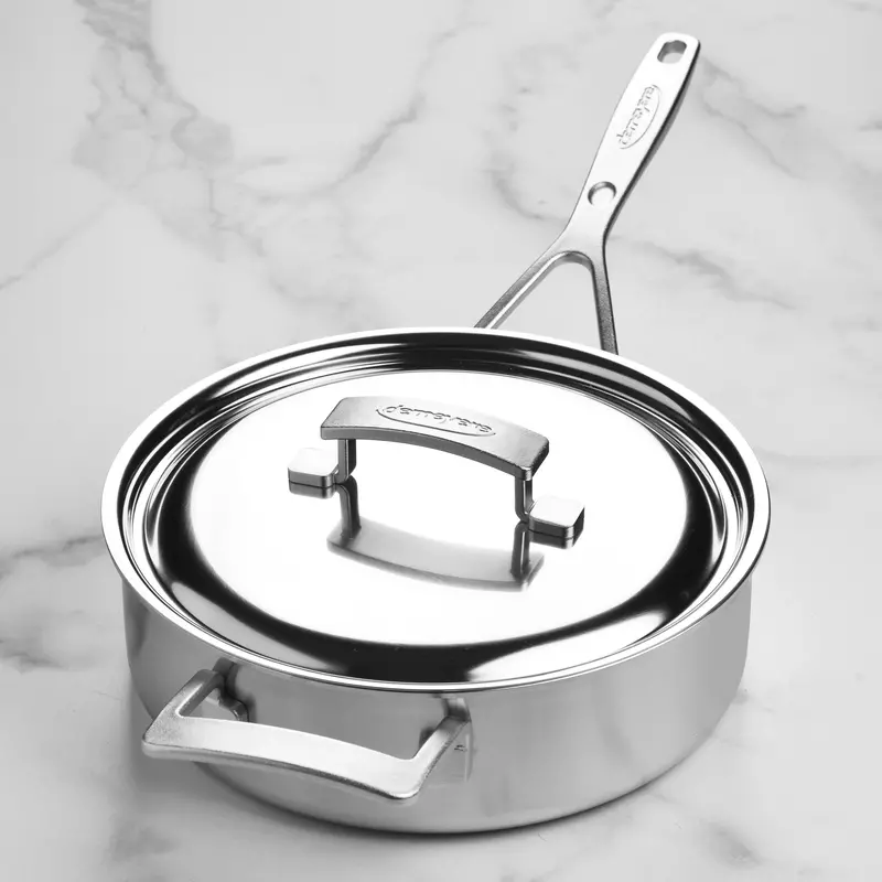 Demeyere Industry5 3-Quart Saute Pan – Wide Rim, Stainless Steel, Induction-Compatible 1