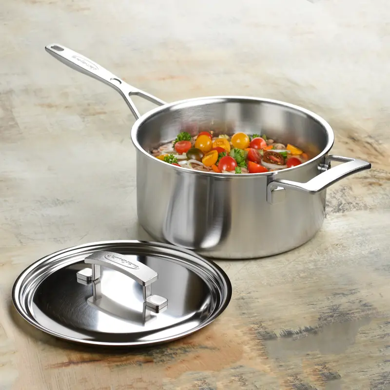 Demeyere Industry5 4-Quart Saucepan – Heavy-Duty Triply Clad Stainless Steel 1