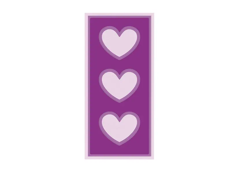 Dl Heart-Shaped Metal Die Cut Template 1