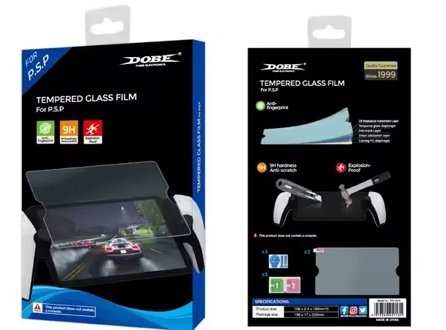 Dobe Tempered Glass Screen Protector For Ps Portal – Black, Anti-Scratch 1