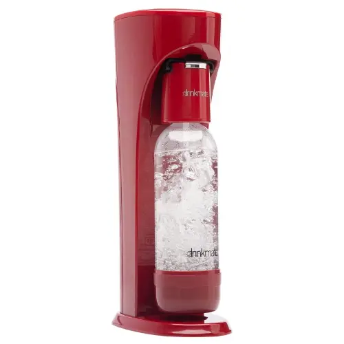 Drink Mate Sparkling Water Maker – Compact 0.6L Carbonation System, Ruby Red 1