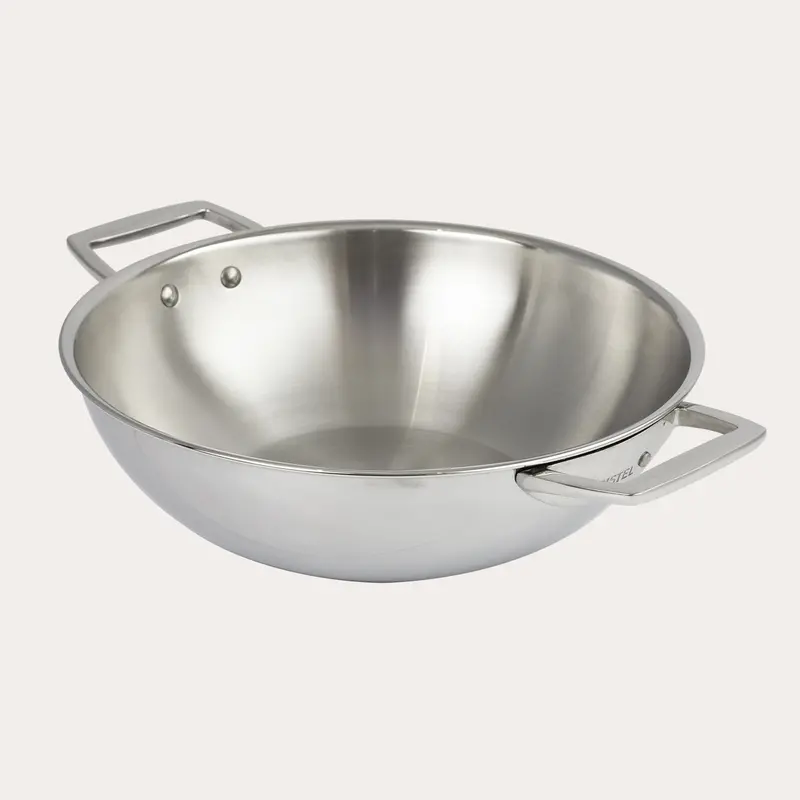 Dual-Handle Stainless Steel Wok (Lid Not Included) 1
