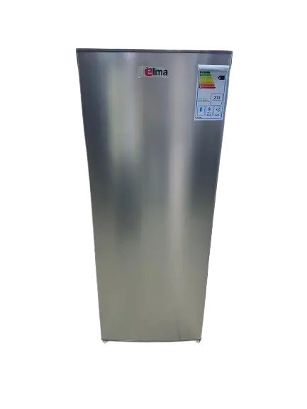 Elma A+ Upright Freezer – 153L Capacity, 6 Transparent Drawers, Stainless Steel Finish 1