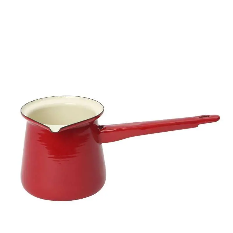Enamel-Coated Turkish Coffee Pot – Crimson Red, 0.4 L 1