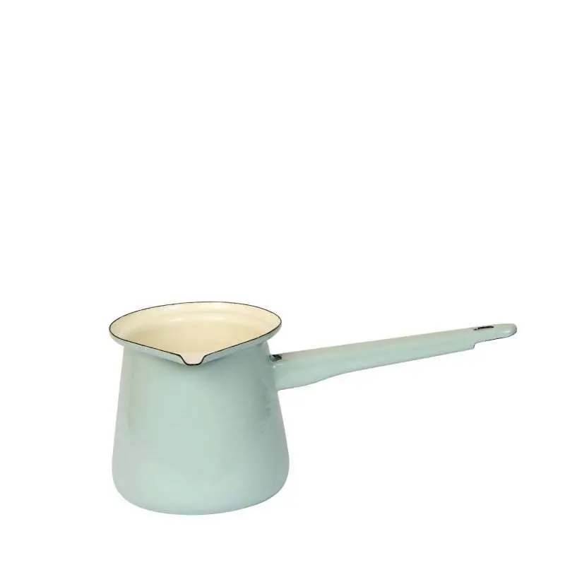 Enamel-Coated Turkish Coffee Pot – Sage Green, 0.4 L 1