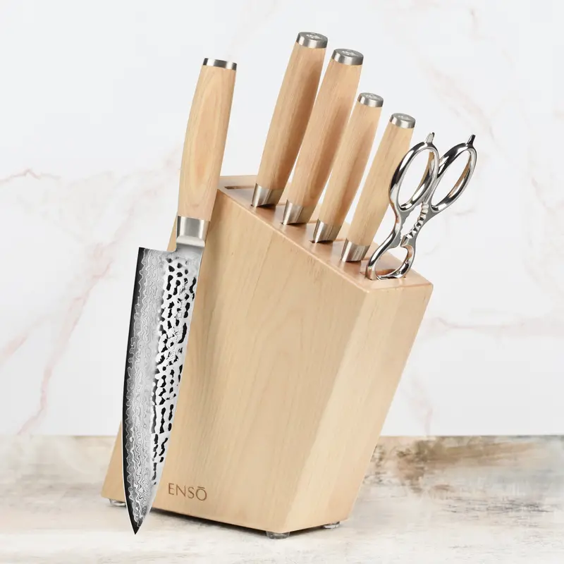 Enso Hizashi Slim Knife Block Set – 7-Piece Space-Saving Organizer 1