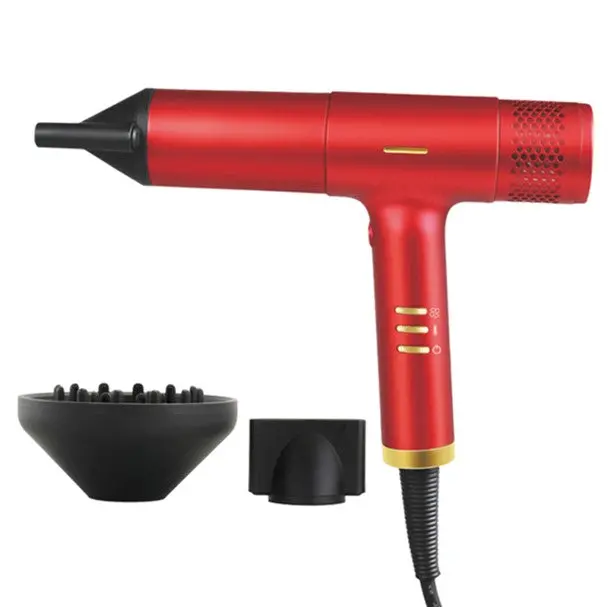 Enzo 2-Speed Hair Dryer & Curling Iron Combo – 3 Heat Settings, Red 1