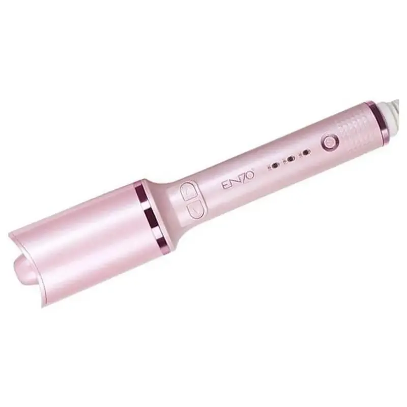 Enzo Ceramic Auto-Curling Wand – Pink, Heat-Sensing Technology 1
