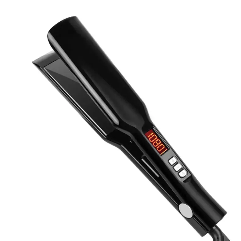 Enzo Ceramic Hair Straightener – Professional Flat Iron In Matte Black 1