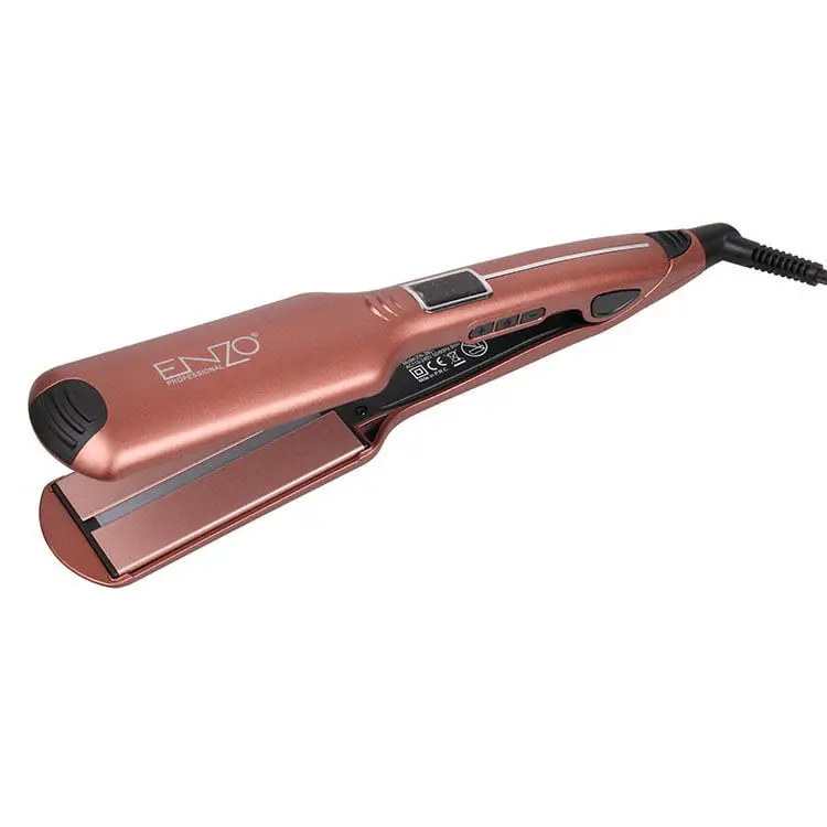 Enzo Ceramic Hair Straightener – Red Finish, Rapid Heat-Up & Shine Protection 1