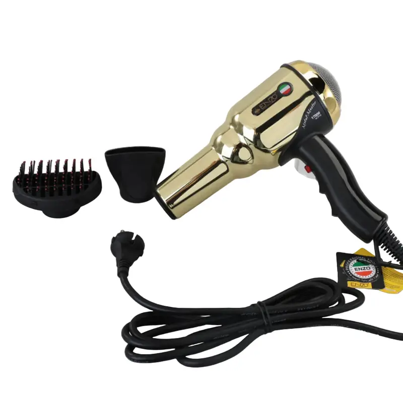 Enzo Professional Hair Dryer – 1800–2000W, Ionic Technology, Elegant Gold Accent 1