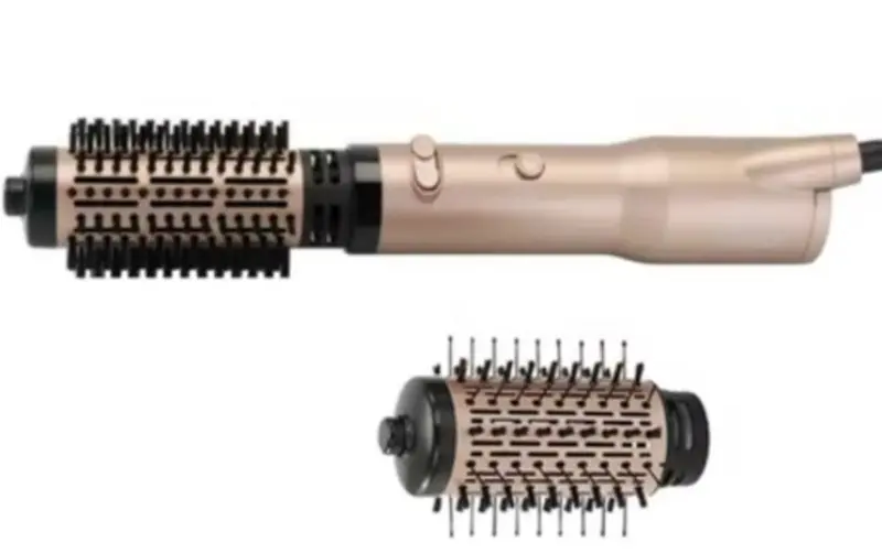 Enzo Volumizing Blow Dry Brush – Ceramic-Coated, Heat-Activated Volume Boost, Metallic Gold 1