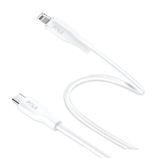 Folg Usb To Lightning Cable – 1.2M White Braided Sync & Charge Cord 1