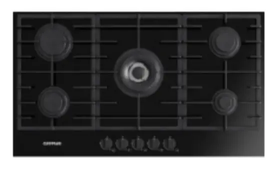G3 Ferrari Gas-On-Glass Cooktop – 90Cm Wide, Premium Black Glass Surface 1