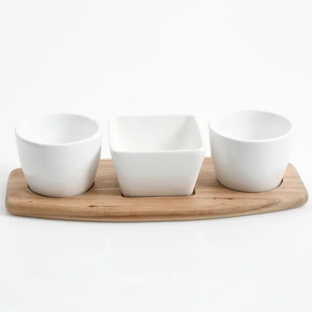 Gibson Gracious Dining 4-Piece Tidbit Serving Tray Set 1