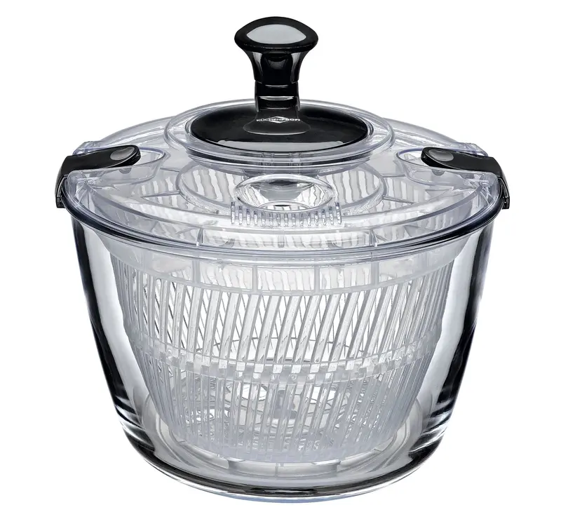 Glass & Plastic Salad Spinner – Fresh-Dry Spin Dryer With Lid 1