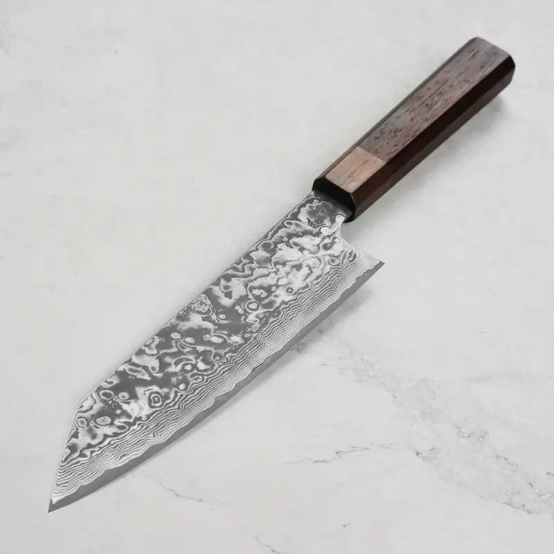 Hatono Sg2 Kurozome Damascus Kiritsuke Gyuto – 8.25", Black Oxidized Finish, Ultra-Sharp Edge 1