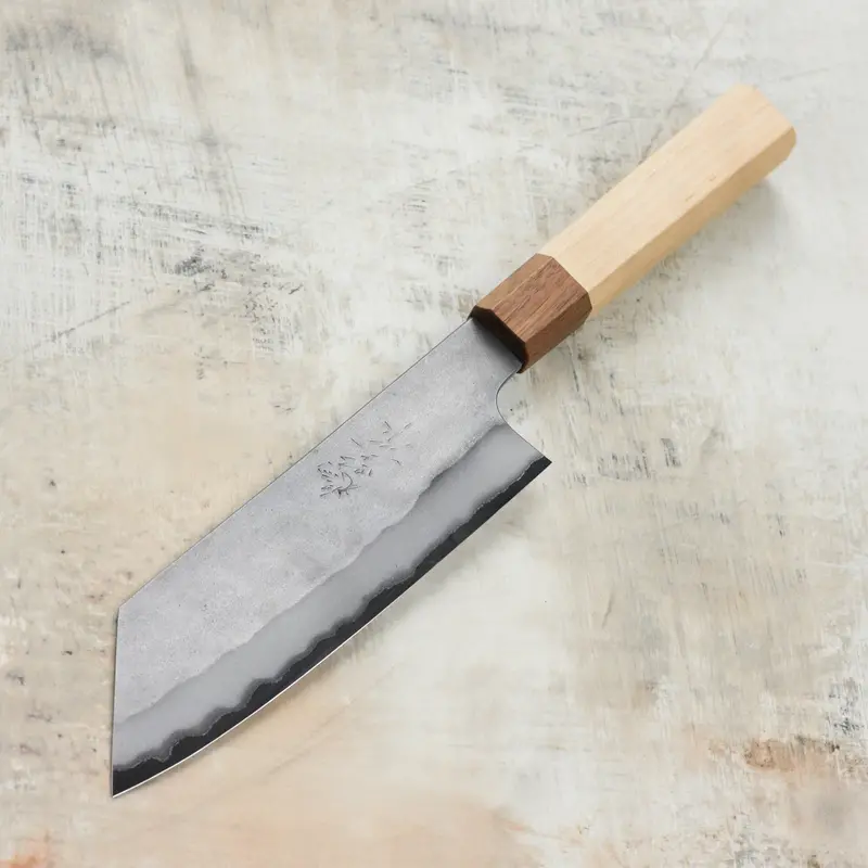 Hatono Shirogami #1 Nashiji-Clad 7-Inch Bunka Chef Knife 1
