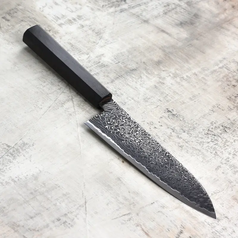 Hatsukokoro Ryuhyo Sg2 Santoku 7", Birch Handle 1