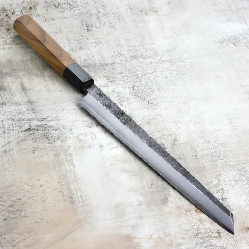 Hatsukokoro Shirasagi Aogami #2 Kurouchi Kiritsuke Yanagiba – 10.6" Single-Bevel Japanese Knife 1