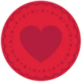 Heart-Shaped Cookie Stamper – 7 Cm, Red Silicone Tip With Sturdy Wooden Base 1