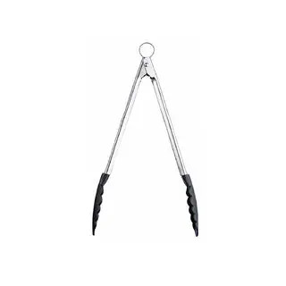 Heat-Resistant Stainless Steel Serving Tongs With Black Nylon Coating 1