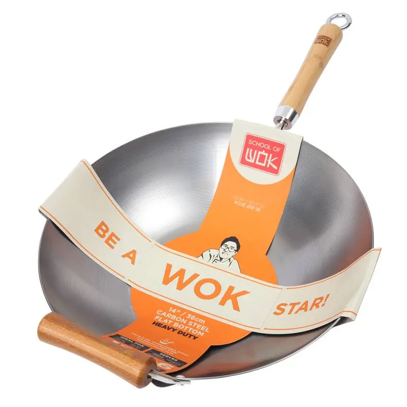 Heavy-Duty Carbon Steel Wok – 36 Cm Diameter 1