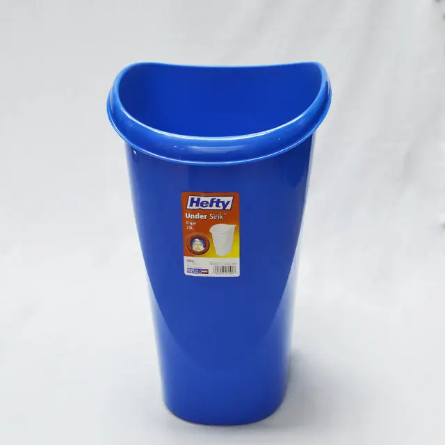 Hefty 6-Gallon Slim-Line Wastebasket With Step Lid 1