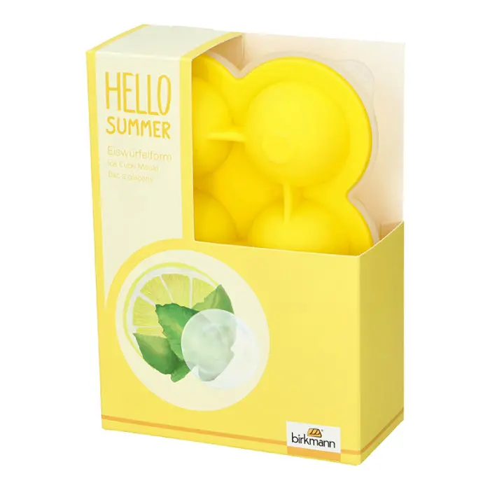Hello Summer Yellow Spherical Ice Cubes – 8-Cavity Tray 1