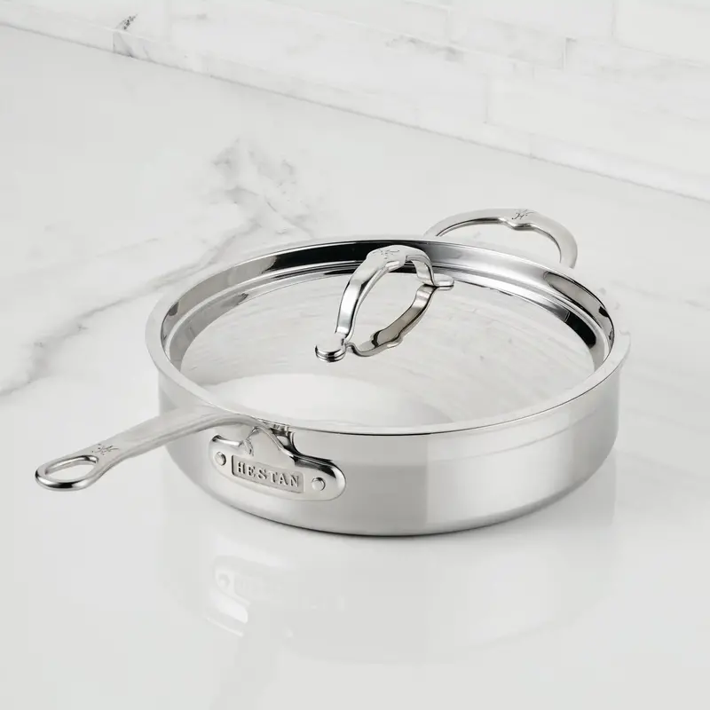 Hestan Probond 3.5-Quart Stainless Steel Saute Pan – Balanced Size For Family Meals & Technique Work 1