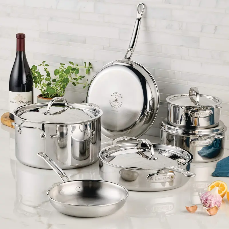 Hestan Probond Luxe 10-Piece Stainless Cookware Set – Tri-Ply Construction 1