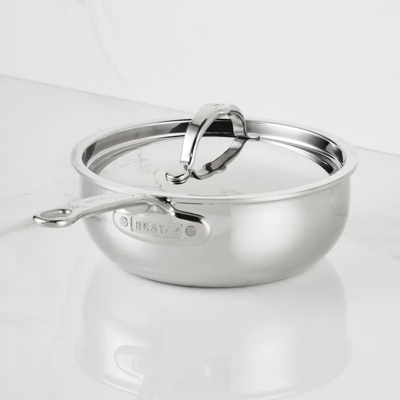Hestan Probond Luxe 2-Quart Stainless Steel Saucier – Rounded Sides For Whisking & Reductions 1