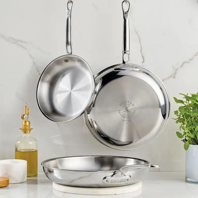 Hestan Probond Luxe 3-Piece Stainless Skillet Bundle 1