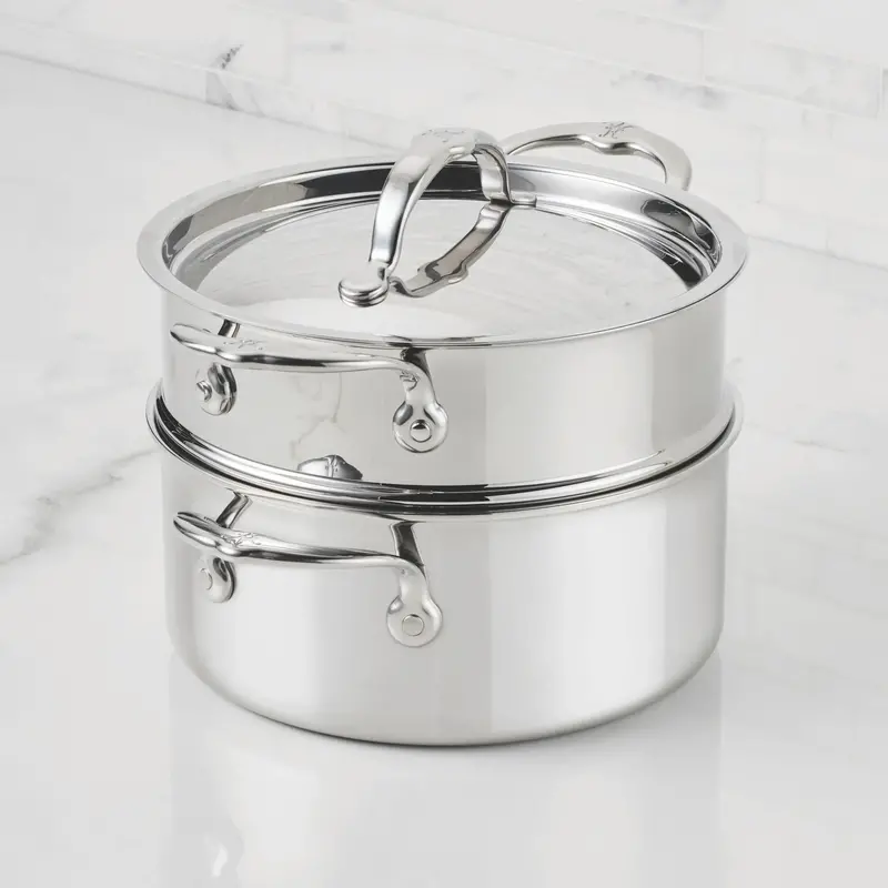 Hestan Probond Luxe 3-Quart Soup Pot & Steamer Combo – Stackable Dual-Function Cookware Set 1