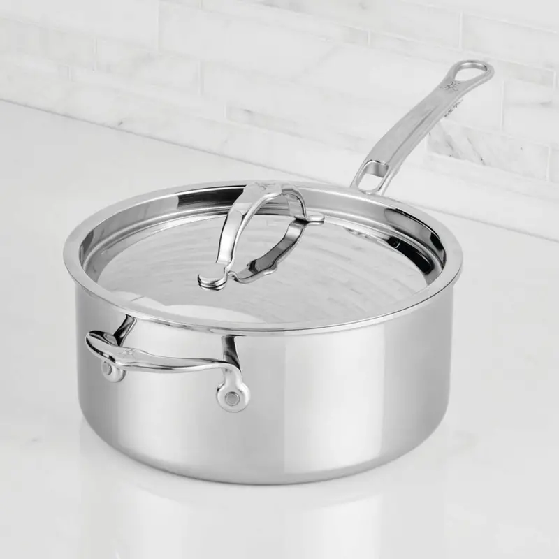 Hestan Probond Luxe 4-Qt Stainless Steel Saucepan With Ergonomic Handle 1