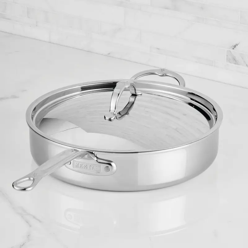 Hestan Probond Luxe 5-Quart Stainless Steel Saute Pan – Wide Surface Area For Browning & Deglazing 1