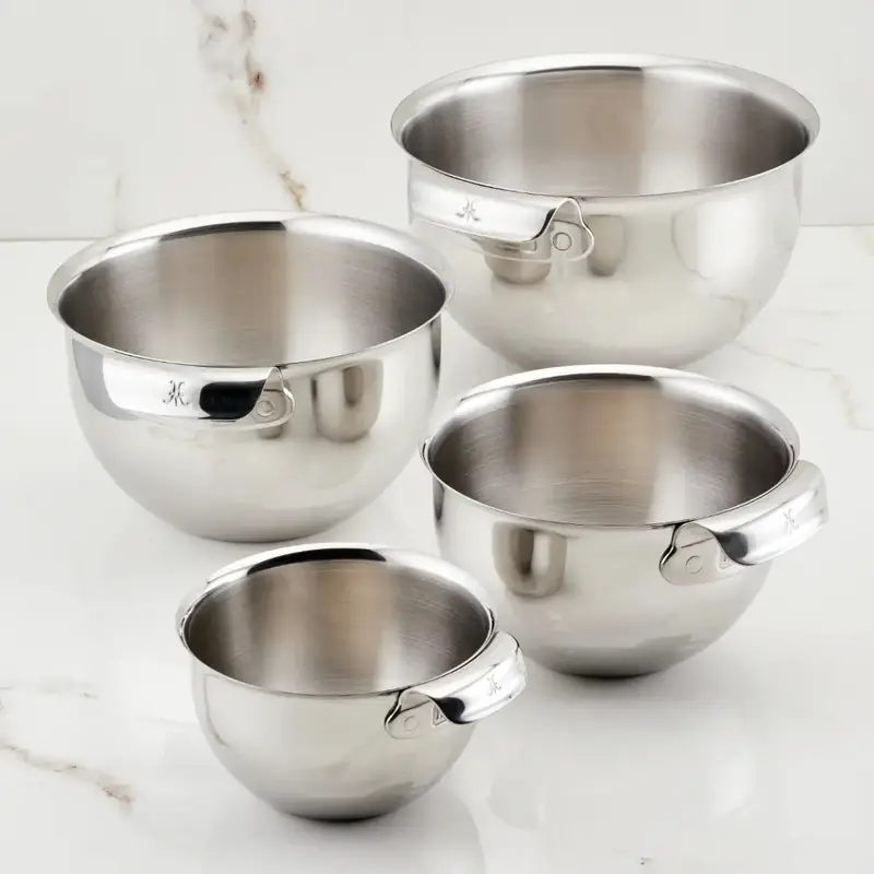 Hestan Stainless Steel 4-Piece Nested Mixing Bowl Set 1