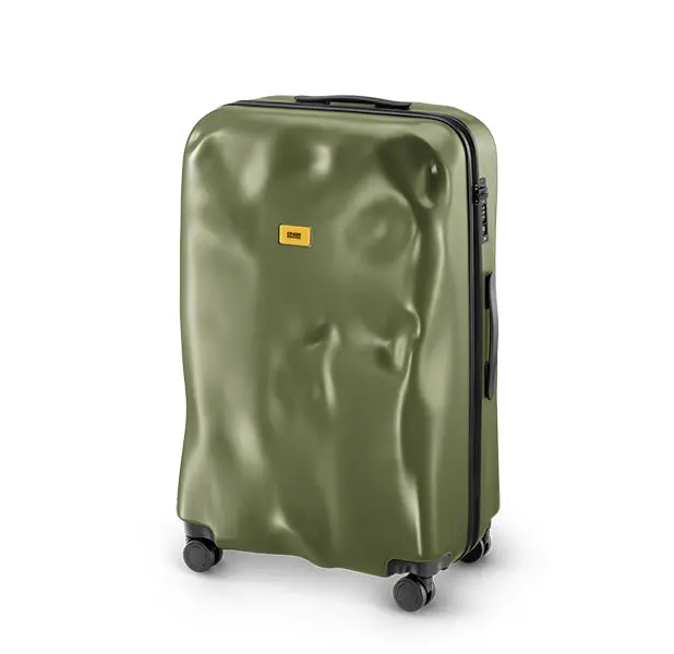 Icon Series Large Suitcase In Green Olive – Crash Baggage 1