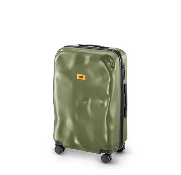 Icon Series Medium Luggage In Green Olive – Crash Baggage 1