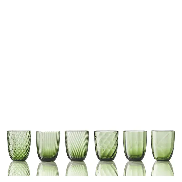 Idra Collection: Set Of 6 Handcrafted Water Glasses By Nasonmoretti 1